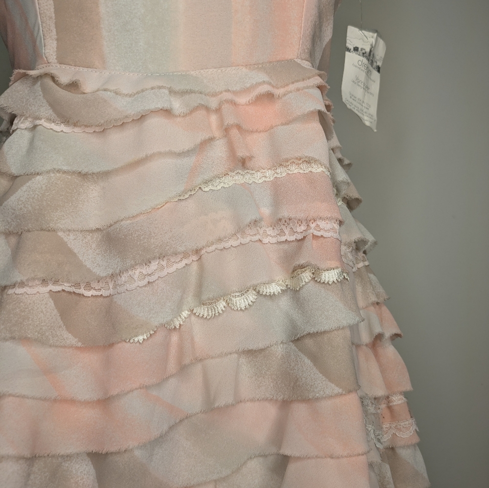 Artisan Made Upcycled Tiered Ruffled Dress - Size Small - Picture 6 of 16